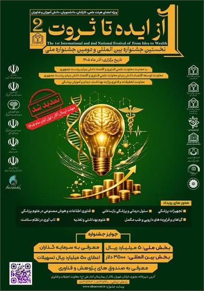 اعالم زمان برگزاری نخستین جشنواره بین المللی از ایده تا ثروت